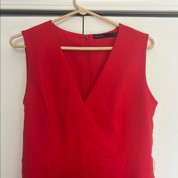 Karen Millen - Elegant Red Sleeveless Dress - Picture 3 of 5